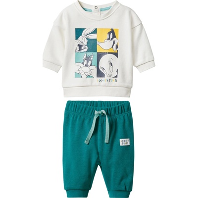 Chlapecká tepláková souprava s BIO bavlnou 2dílná bílá/zelená – Zboží Dáma