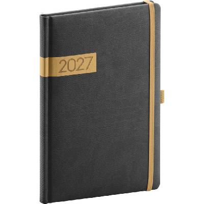 Notique Twill A5 týdenní 2027 černo-zlatý