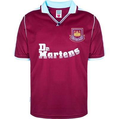 Score Draw Футболна фланелка Score Draw Men's West Ham United 2000 Home Retro Football Shirt - Claret/Blue