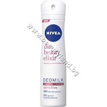 Nivea Дезодорант Nivea Beauty Elixir Deomilk Sensitive, p/n NI-84281 - Дамски спрей дезодорант за чувствителна кожа (NI-84281)