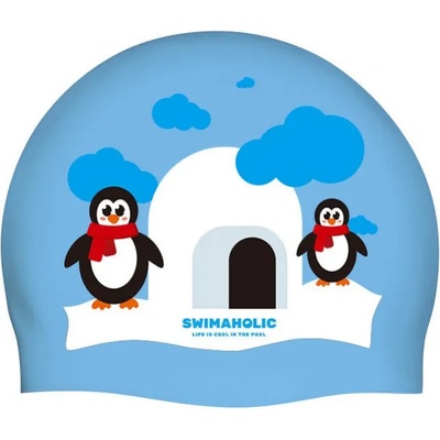 Swimaholic christmas penguin cap светло син