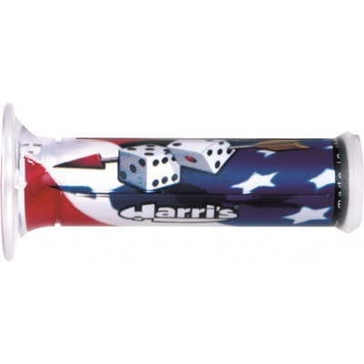 ARIETE HARRIS gripy 01684-DU (120 mm/22 mm) bez otvoru barva modrá/bílá/červená