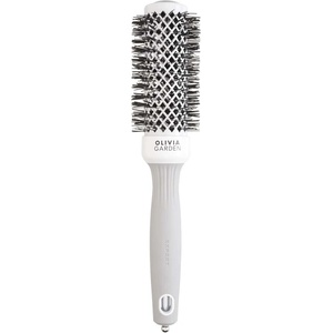 Olivia Garden Expert Blowout Shine Round Brush White & Grey 35 mm