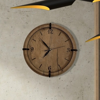 Li-Go 23628/DUB3 - Стенен часовник LED/1xAA Ø 32 см светъл дъб/Кръг (LO0073)