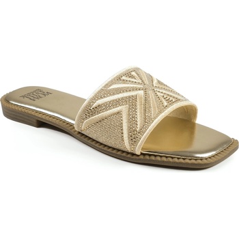 Wheres That From Сандали Wheres That From Women's Blossom Flat Sandals - Gold
