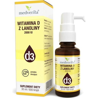 Medverita vitamín D3 2000 iu z lanolínu 30 ml
