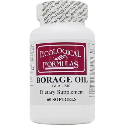 Ecological Formulas Пореч масло GLA- 240 60 софтгел капсули | Ecological Formulas (13113 (BORAGE) EF)