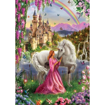 Image 1 of Educa - Puzzle Princess and unicorn - 500 piese