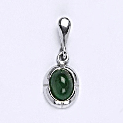 Čištín Stříbrný přívěsek přírodní smaragd A P 1374