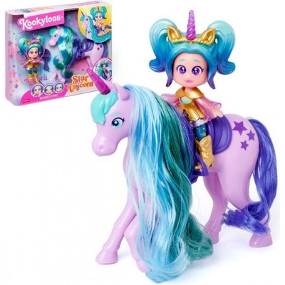 Magic Box Kookyloos Star Unicorn Jednorožec s bábikou Aurora