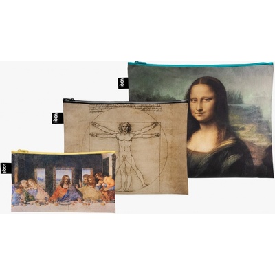 LOQI taštičky na zips 3 ks mona lisa