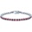 SAVICKI Тенис гривна Luminy 4, 5 мм: бяло злато, рубини