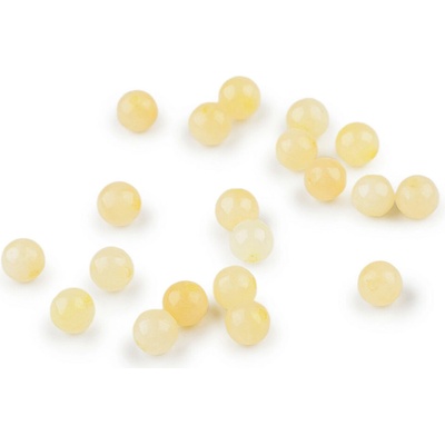 Stoklasa Jadeit syntetický, minerální korálky Ø4; 5 mm Balení: 20 ks, Varianta: 2 (Ø5 mm) jadeit žlutý 2 (Ø5 mm) jadeit žlutý