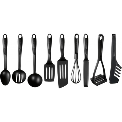 Tefal Комплект кухненски прибори Tefal Bienvenue K001S925, 9 части, пластмаса, подходящи за съдомиялна, топлоустойчиви, черни (K001S925)