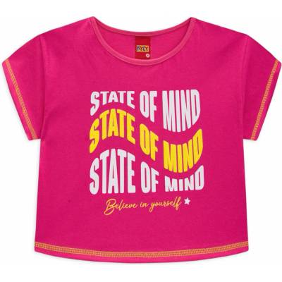 Kyly dievčenský crop top Mind ružový