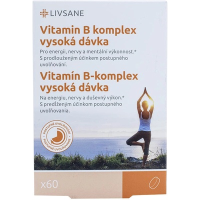 Livsane B-komplex vysoká dávka s predĺženým uvoľňovaním 60 tabliet