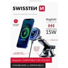 Swissten magnetický držiak do auta s bezdrôtovým nabíjaním (MagSafe), 15W 65010610