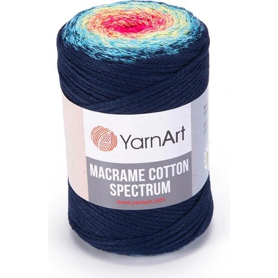 Yarn Art Macrame Cotton Spectrum 1318 růžová, žlutá, modrá