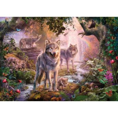 Ravensburger - Puzzle Family of wolves in summer - 1 000 piese