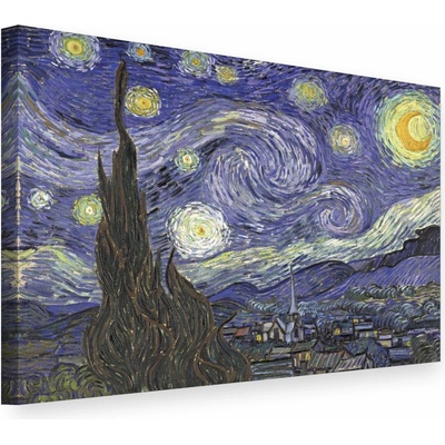 Papilora Obraz na plátně Hvězdná noc – Vincent van Gogh - 40x50 cm – Hledejceny.cz