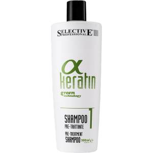 Selective Professional Дълбокопочистващ шампоан с растителен кератин Selective a-Keratin Pre-Treatment Shampoo