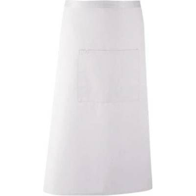 Premier Workwear Pracovní zástěra s kapsou PR158 White 90x80cm