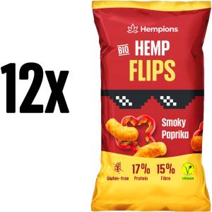 Hempions Био конопени снакс флипс с пушен пипер - 12 x 70 g
