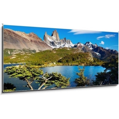 Obraz 1D panorama - 120 x 50 cm - Mount Fitz Roy, Patagonia, Argentina Mount Fitz Roy, Patagonie, Argentina