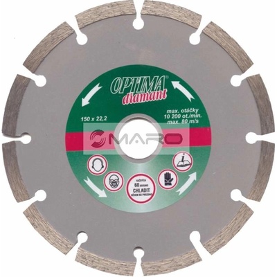 Optima Kotouč diamantový řezný segmentový 180 x 22,2 mm TD180