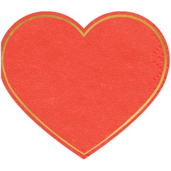 PartyDeco Парти Салфетки - Сърце (1 Пакет / 20 Бр. )