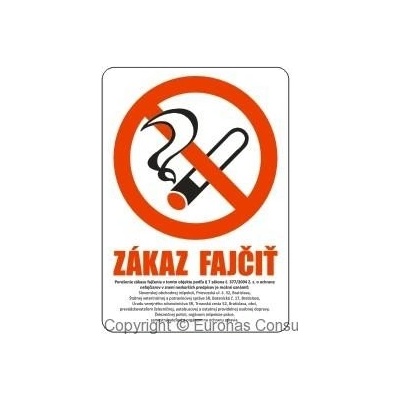 Zákaz fajčenia - piktogram, samolepka