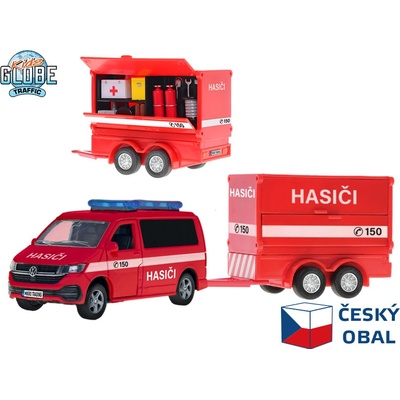 Kids Globe Mikro trading Traffic VW - Hasiči s přívěsem na zpětný chod - 275 cm