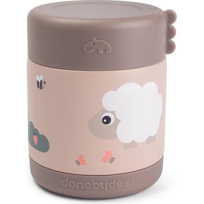 Done by deer Tiny Farm Термос за храна 300 мл, розов (1251711)