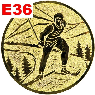 Emblém E36 BEŽKY umístění na sportovní pohár nebo medaili 25 mm