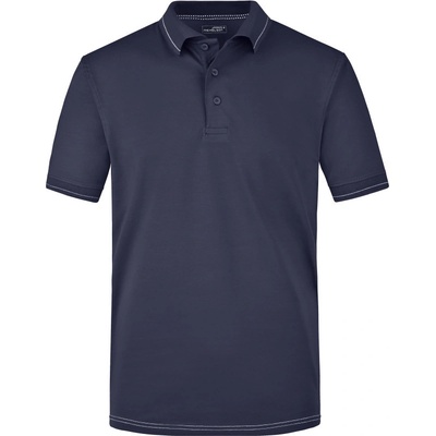 James & Nicholson polokošile JN 569 žerzejová elastická krátký rukáv pánská Navy/ bílá