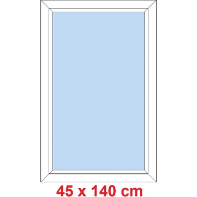 Soft Plastové okno 45x140 cm, FIX neotevíravé, Antracit struktura/bílá