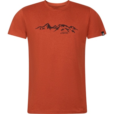 ALPINE PRO Мъжка меланжова тениска от рециклиран материал ALPINE PRO GORAF 2 red clay вариант pb ALPINE PRO | Cherven Oranzhev | МЪЖЕ | L