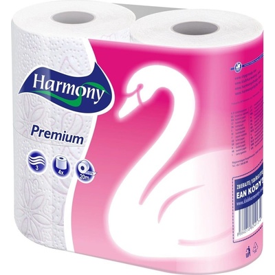 Harmony Premium bílý 3-vrstvý 4 ks