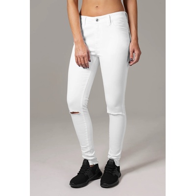 Urban Classics Дамски панталон в бяло Urban Classics Ladies Cut Knee Pants UB-TB1538-00220 - Бял, размер 29