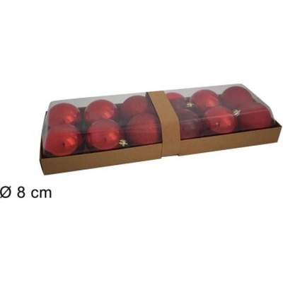 PROHOME Koule vánoční 8cm 12ks