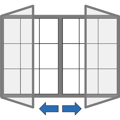Venkovní vitrína magnetická, s dvoukřídlými dveřmi, 1440 x 1000 mm – Zboží Dáma