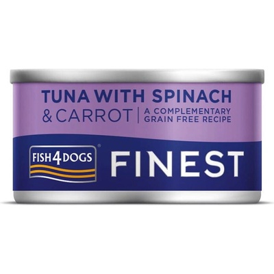Fish4Dogs Finest tuniak s mrkvou a špenátom 85 g