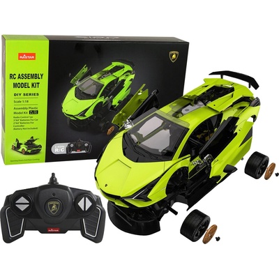 RASTAR Konstrukční autíčko na dálkové ovládání Lamborghini Sianzelené 1:18