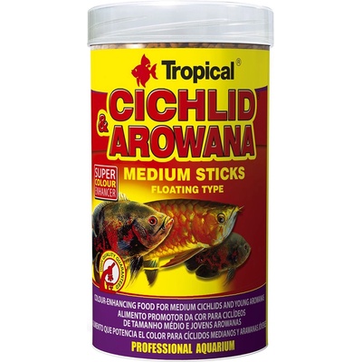 Tropical Cichlid Arowana Medium Sticks 1000мл / 360г