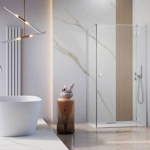 Radaway Правоъгълна душ кабина с люлееща се врата Radaway Essenza KDJ 110x100 см хром-прозрачна дясна (1385041-01-01R+1384052-01-01)