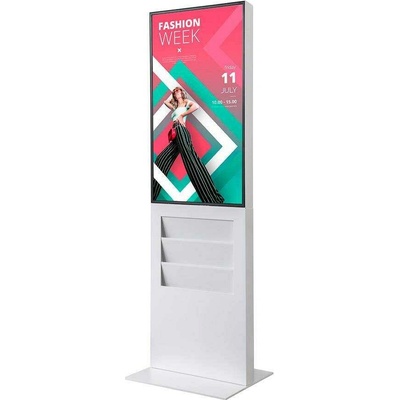 Jansen Display s.r.o. Digitálny totem Smart Line 43" s vreckom 6xA4, biela, dotyková fólia