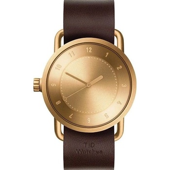 TID Watches No.1 gold / Walnut Leather Wristband