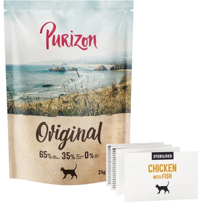 Purizon Cat Sterilised kuracie a ryba Original Daily 2 kg