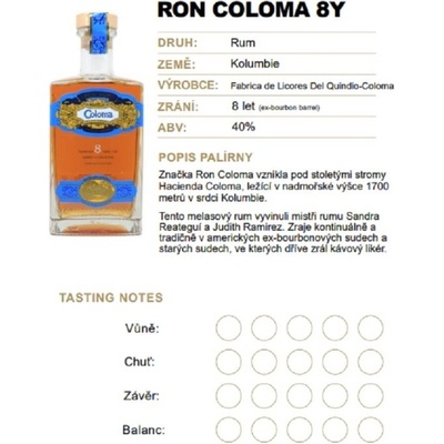 Coloma 8y 40% 0,04 l (holá láhev)