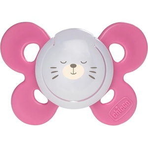 Chicco Силиконова залъгалка Chicco - Physio Comfort Night, 16-36 m, розово коте (N0330/1)